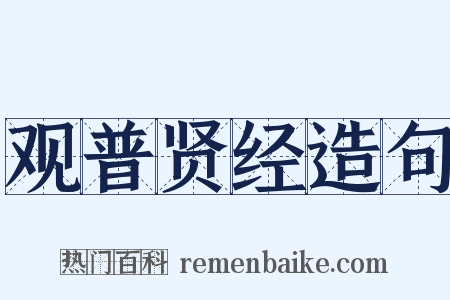 观普贤经造句是什么意思的图片